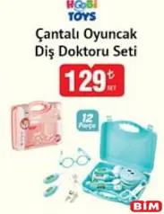 HOBİ TOYS ÇANTALI OYUNCAK DİŞ DOKTORU SETİ 12 PARÇA